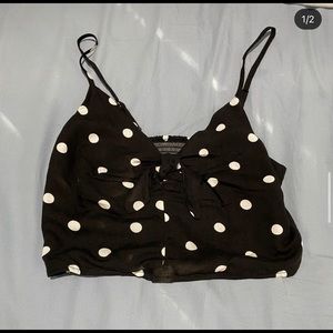 Polka dot crop top